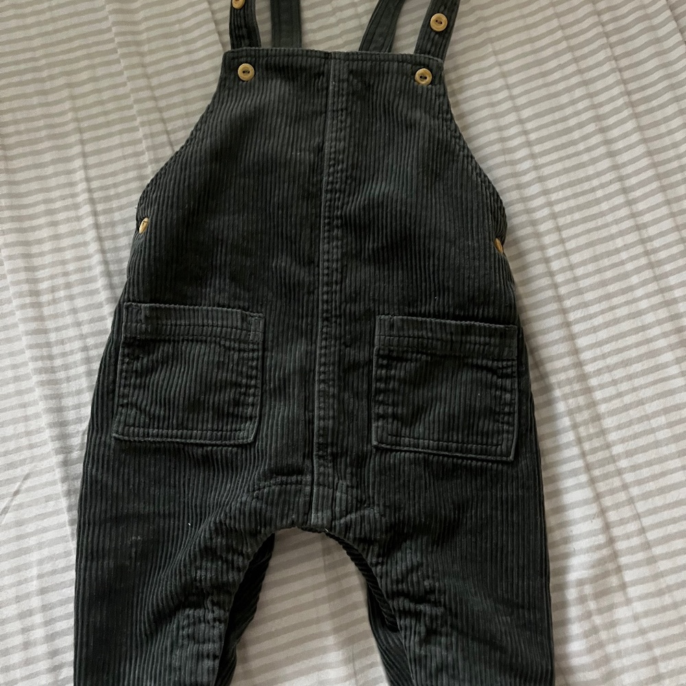 H&M Baby Green Corduroy Overalls 6M